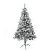 TOILINUX Sapin Et Accessoire^ Sapin De Noël Artificiel Enneige Oslo - 650 Branches Paisses - H. 180 Cm - Blanc Et Vert
