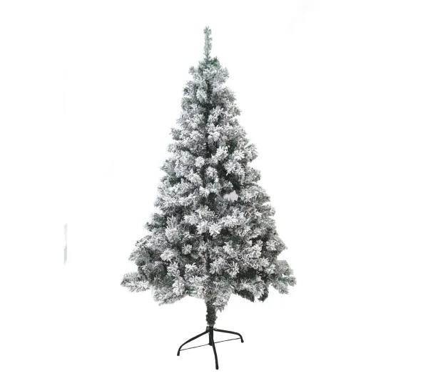 TOILINUX Sapin Et Accessoire^ Sapin De Noël Artificiel Enneige Oslo - 650 Branches Paisses - H. 180 Cm - Blanc Et Vert