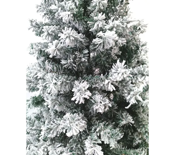 TOILINUX Sapin Et Accessoire^ Sapin De Noël Artificiel Enneige Oslo - 650 Branches Paisses - H. 180 Cm - Blanc Et Vert