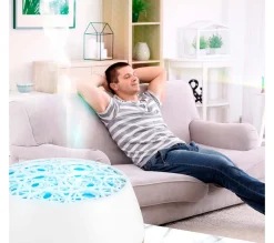 Store YOGHI Diffuseur D'Arome, Humidificateur Et Lampe 400Ml Et 3 Modes Aromi 400 Blanc