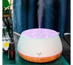 Store YOGHI Diffuseur D'Arome, Humidificateur Et Lampe 400Ml Et 3 Modes Aromi 400 Blanc