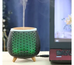 New YOGHI Diffuseur D'Arome Humidificateur Et Lampes Ultrasonique Usb Aromi Noir
