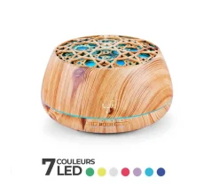 Cheap YOGHI Diffuseur D'Arome, Humidifacteur Et Lampe 400Ml Et 3 Modes Aromi 400 Bois
